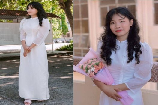 Áo dài quyến rũ uốn đèn cực kích thích