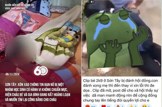 Nữ sinh lớp 8 ở Sơn Tây bị lột đồ vì vụ ghen